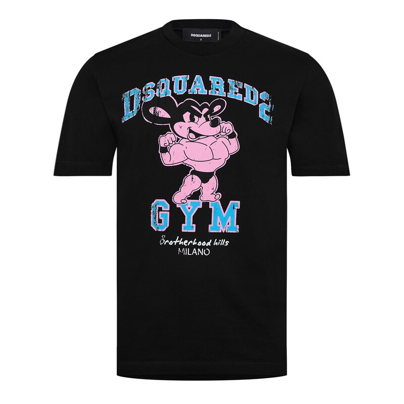 【送料無料】 ディースクエアード メンズ Tシャツ トップス Regular Fit Tee Black