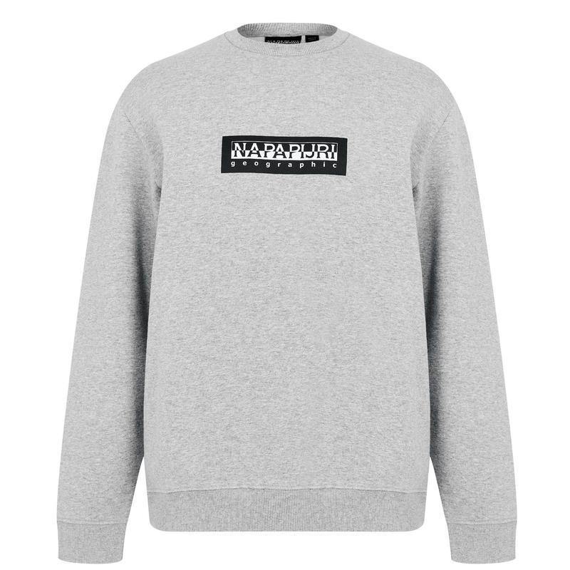 【送料無料】 ナパピリ メンズ ニット・セーター アウター Box Logo Crew Sweatshirt Grey