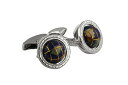 yz ^eIVA Y JtX{^ ANZT[ Tateossian Globe Reversible Cufflinks Mens Silver/Lapis Bl