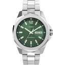 yz ^CbNX Y rv ANZT[ Timex Watch TW2W13900 Silver and Green