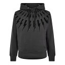 【送料無料】 ニールバレット メンズ パーカー スウェット フーディー アウター Thunderbolt Hoodie Iron Black