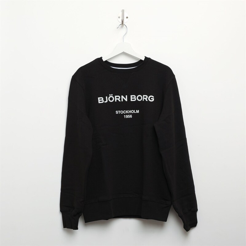 【送料無料】 ビヨン ボルグ メンズ パーカー スウェット アウター Borg Crew Black