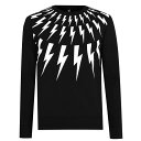 【送料無料】 ニールバレット メンズ パーカー・スウェット アウター Lightning Bolt Sweatshirt Black 524