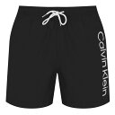 【送料無料】 カルバンクライン メンズ ハーフパンツ・ショーツ 水着 Large Logo Swim Shorts Black(4)