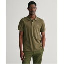 【送料無料】 ガント メンズ ポロシャツ トップス Shield Pique Polo Shirt Juniper Green