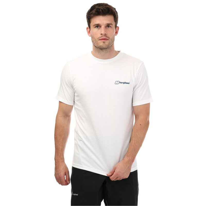 【送料無料】 バーグハウス メンズ Tシャツ トップス Mont Blanc Mountain T-Shirt White