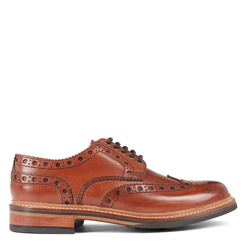グレンソン メンズ シューズ スニーカー ブローグ GRENSON Archie Brogue Tan Handpainted タン