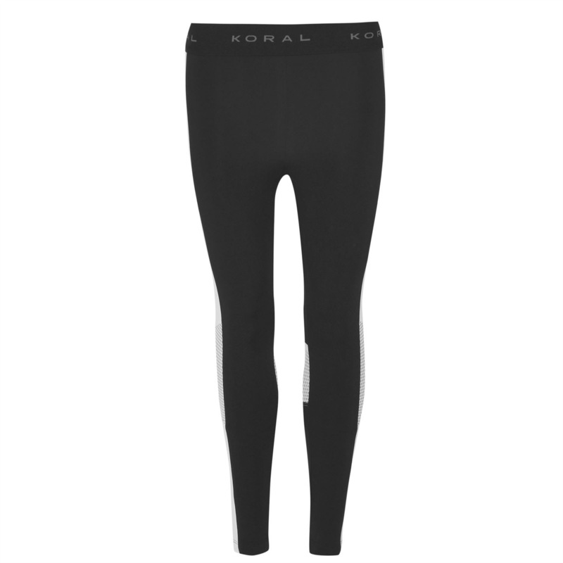 yz R[ fB[X MX {gX Koral Emblem Hr Leggings Womens Black White