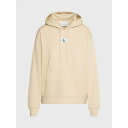 【送料無料】 カルバンクライン レディース パーカー・スウェット フーディー アウター CKJ Woven Label Oversized Hoodie War...
