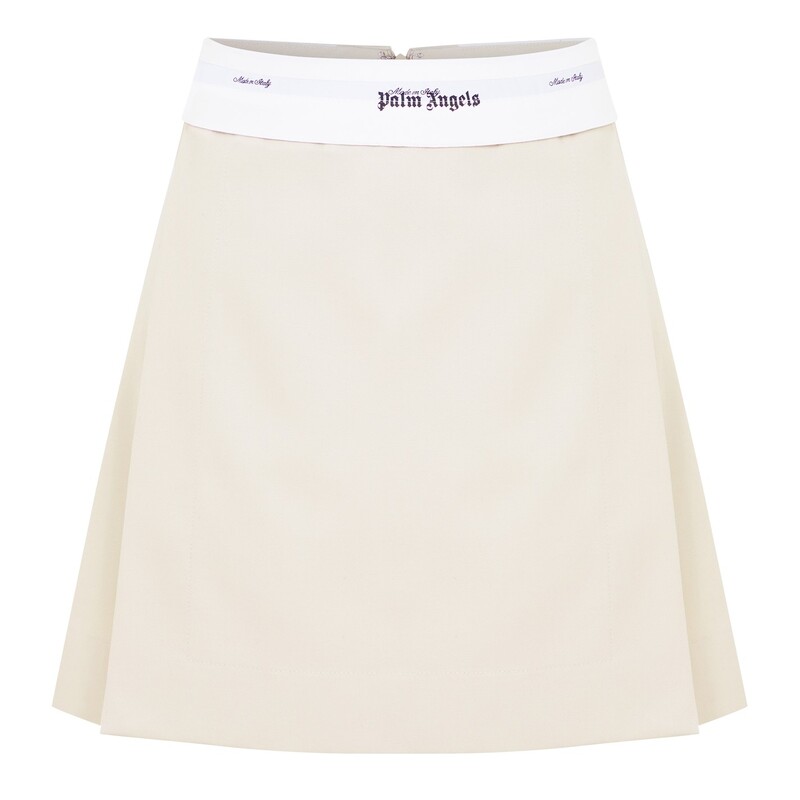 yz p[EGWFX fB[X XJ[g {gX Reverse Pleated Mini Skirt Bge/Wht 6101