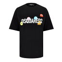 【送料無料】 ディースクエアード レディース Tシャツ トップス Pac-Man Logo T Shirt Black