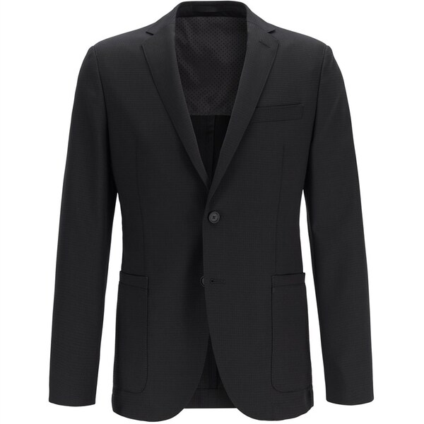 【送料無料】 ボス メンズ ジャケット・ブルゾン ブレザー アウター Boss Nelven2 Blazer Sn99 Black