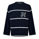 【送料無料】 パーム・エンジェルス メンズ ニット・セーター アウター Palm PA Swt Stripe Sn34 Navy 4603