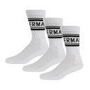 【送料無料】 ベンシャーマン メンズ 靴下 アンダーウェア Sherman 3 Pack Sport Socks Mens White