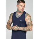 【送料無料】 シックシルク メンズ タンクトップ トップス Musc F Vest Sn99 Navy