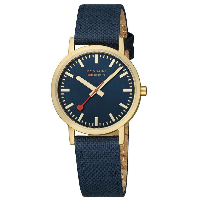 モンディーン 【送料無料】 モンダイン メンズ 腕時計 アクセサリー Mondaine Deep Ocean Blue Watch A660.30314.40SBQ Gold and Blue