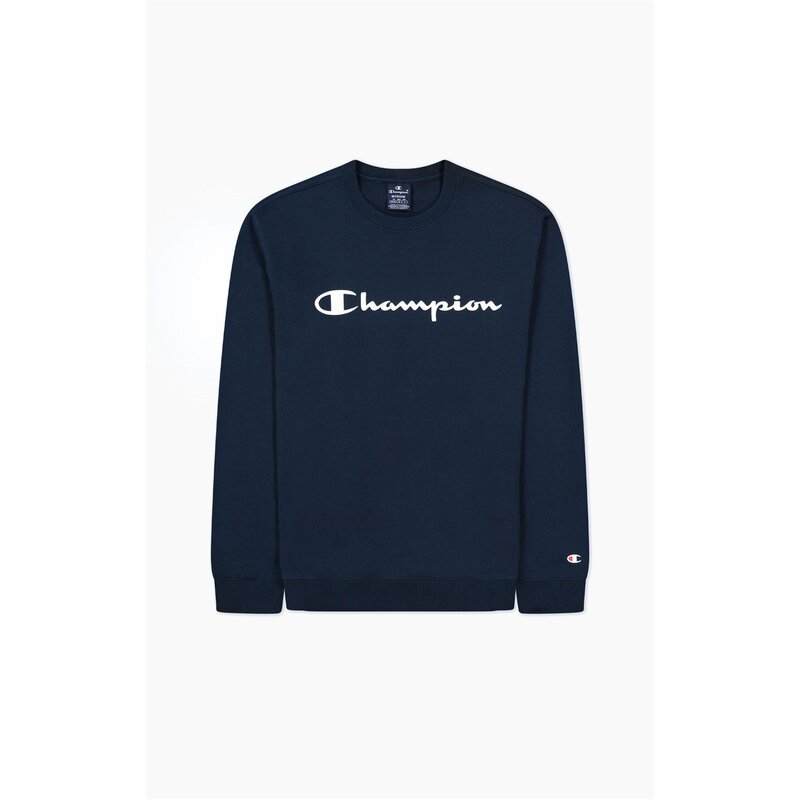 【送料無料】 チャンピオン メンズ ニット セーター アウター Logo Crew Sweater Mens Navy