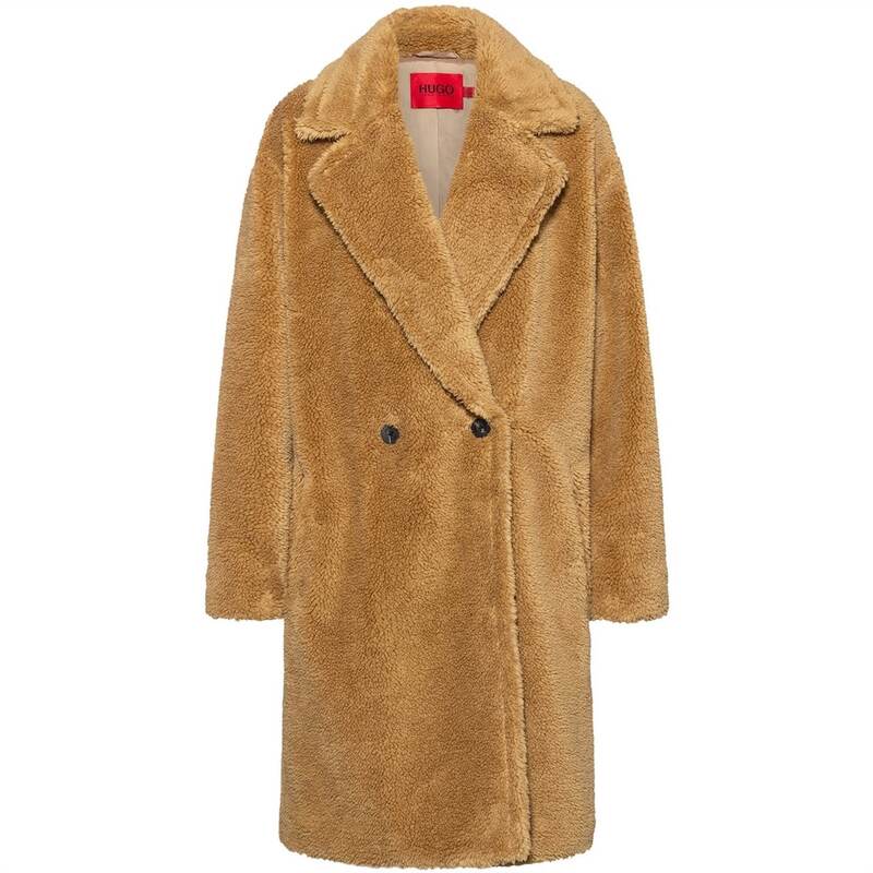 【送料無料】 フューゴ レディース コート アウター Hugo Meleny1 Td Coat Ld09 Light Brown