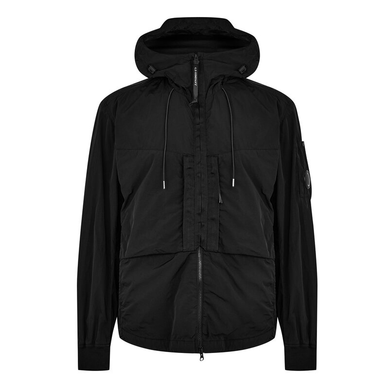  シーピーカンパニー メンズ ジャケット・ブルゾン アウター Chrome-R Hooded Overshirt Black 999