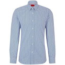 【送料無料】 フューゴ メンズ シャツ トップス Hugo Elisha02 Shirt Sn43 Medium Blue