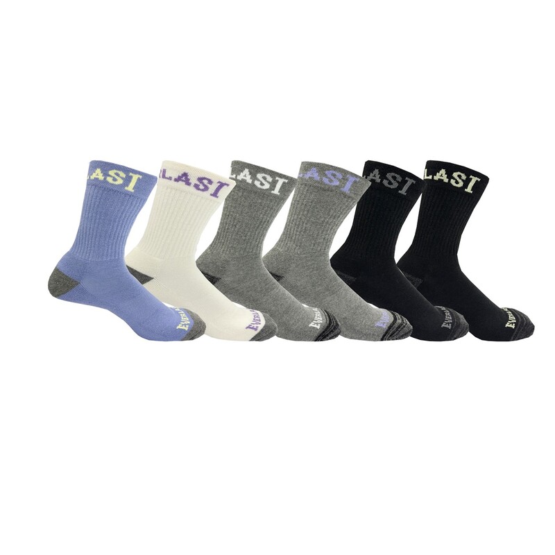 yz Go[Xg fB[X C A_[EFA Crew 6pk Socks Mens Grey/Blue