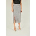 【送料無料】 ユミキム レディース スカート ボトムス Silver Sequin Fitted Skirt Silver