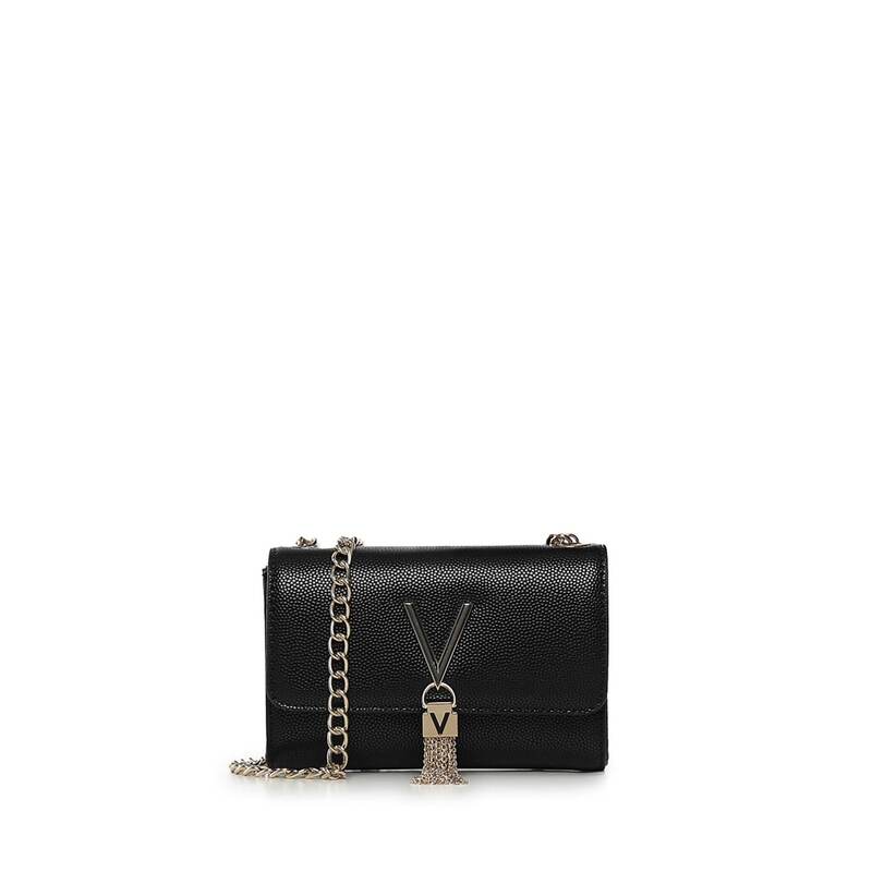 【送料無料】 ヴァレンティーノ レディース ハンドバッグ バッグ Valentino Fold Over Divina Bag Nero/Gold 574 1