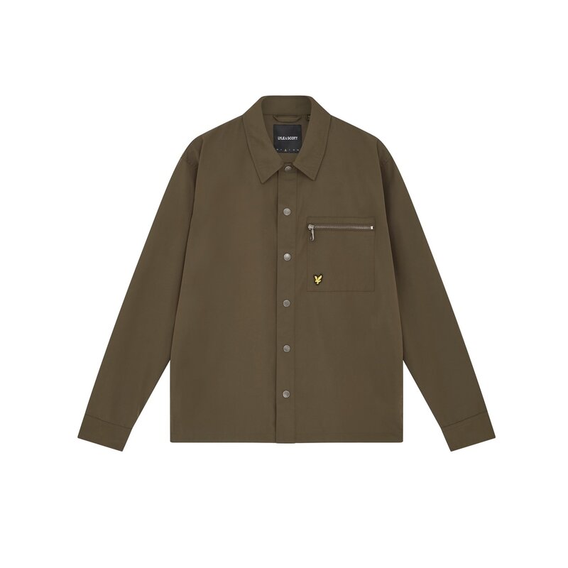  ライルアンドスコット メンズ シャツ トップス Lyle Nylon Overshirt Sn34 Olive