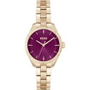 yz {X fB[X rv ANZT[ Ladies BOSS Sage Carnation Gold IP Watch Red and Rose Gold