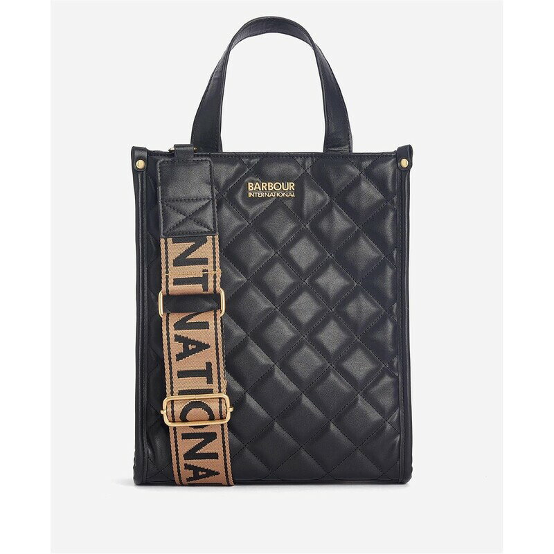 【送料無料】 バブアー レディース ハンドバッグ バッグ Quilted Fenchurch Tote Bag Black