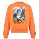 【送料無料】 ヘロンプレストン メンズ パーカー・スウェット アウター Heron Sweatshirt Orange 2210