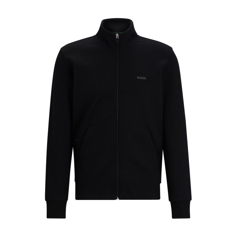 【送料無料】 ボス メンズ ジャケット・ブルゾン アウター Skaz Curved Fleece Jacket Black 001