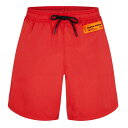 【送料無料】 ヘロンプレストン メンズ ハーフパンツ・ショーツ 水着 Logo Patch Swim Shorts Red