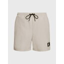 【送料無料】 カルバンクライン メンズ ハーフパンツ・ショーツ 水着 Medium Drawstring Swim Shorts SilverLiningPE0