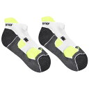 yz J}[ Y C A_[EFA 2 Pack Running Socks Mens White/Fluo