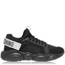 【送料無料】 モスキーノ メンズ スニーカー シューズ Mesh Teddy Low Top Trainers Black 00A