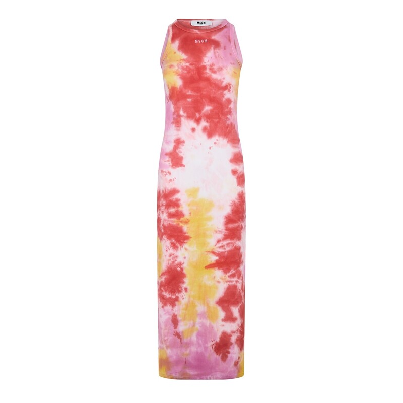 楽天ReVida 楽天市場店【送料無料】 エムエスジイエム レディース ワンピース トップス Tie Dye Maxi Dress Multicolour