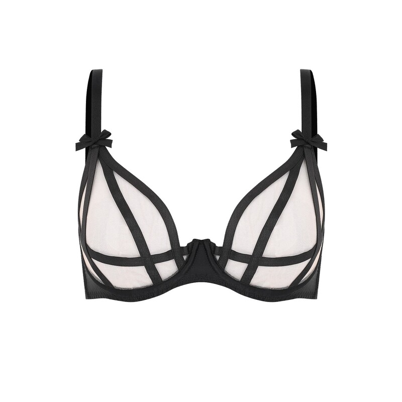 【送料無料】 エージェントプロヴォケイター レディース ブラジャー アンダーウェア BRIELLA Plunge Underwired Bra Black/Sand