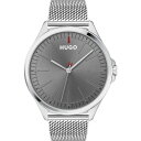 yz t[S Y rv ANZT[ Mens HUGO Smash Watch Silver and Grey