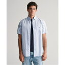【送料無料】 ガント メンズ シャツ トップス REG OXFORD SS SHIRT MILKY MATCHA S Light Blue