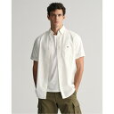 【送料無料】 ガント メンズ シャツ トップス REG OXFORD SS SHIRT MILKY MATCHA S White