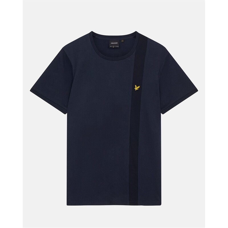 【送料無料】 ライルアンドスコット メンズ Tシャツ トップス Lyle Panelled Tshirt Sn99 Dark Navy