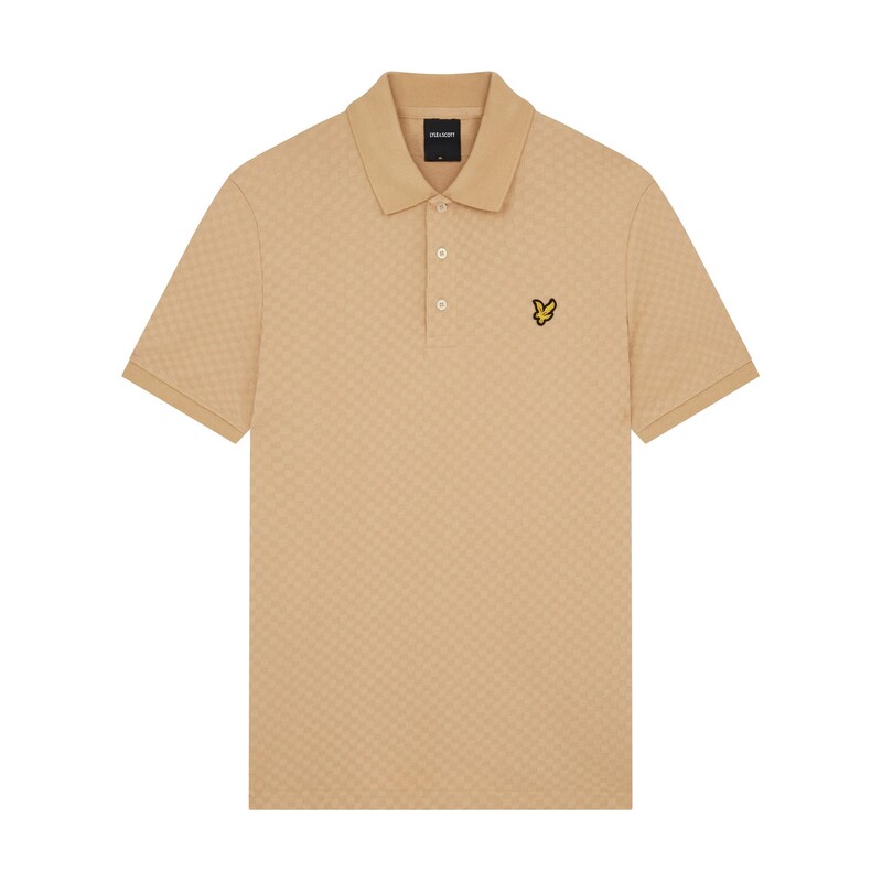 【送料無料】 ライルアンドスコット メンズ ポロシャツ トップス Lyle Grid Polo Sn34 Khaki W996