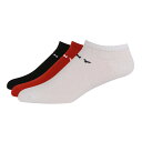 【送料無料】 ダナ キャラン ニューヨーク レディース 靴下 アンダーウェア DKNY Farah 3 Pack of Liner Socks Womens Red/Wht/Blk