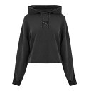 【送料無料】 カルバンクライン レディース パーカー・スウェット アウター CKJ Wvn Lbl Hdy Ld42 Washed Black