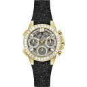 yz QX fB[X rv ANZT[ Ladies Guess Bombshell Watch Gold Clear and Black