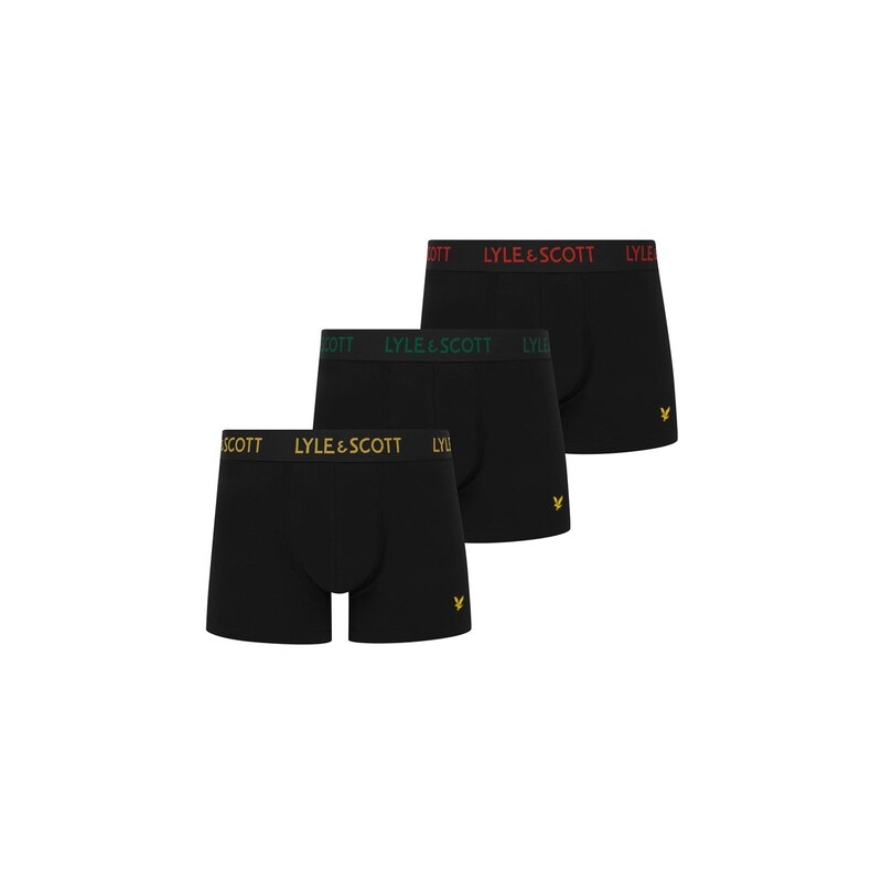 【送料無料】 ライルアンドスコット メンズ ボクサーパンツ アンダーウェア Barclay 3 Pack Boxer Shorts Black Multi