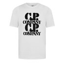 【送料無料】 シーピーカンパニー メンズ Tシャツ トップス CP Logo T-Shirt Sn42 Gauze White 103