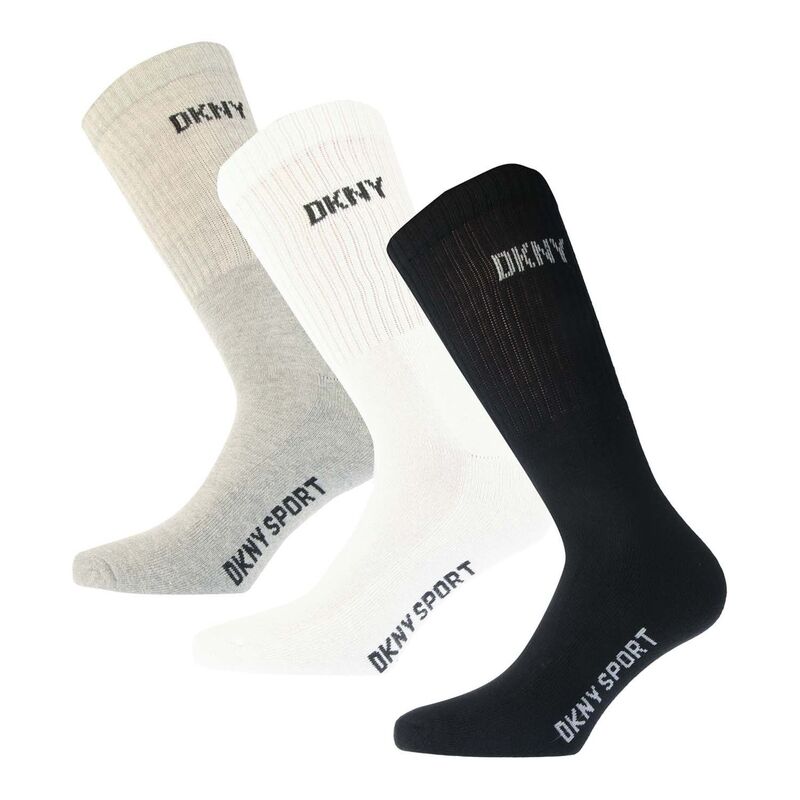 ダナ・キャラン 【送料無料】 ダナ キャラン ニューヨーク メンズ 靴下 アンダーウェア Radde 3 Pack Sport Socks Black Grey White