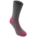 楽天ReVida 楽天市場店【送料無料】 カリマー レディース 靴下 アンダーウェア Merino Fibre Lightweight Walking Socks Ladies Grey/Fuchsia